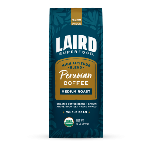 Small-Batch Organic Peruvian Medium Roast Whole Bean Coffee
